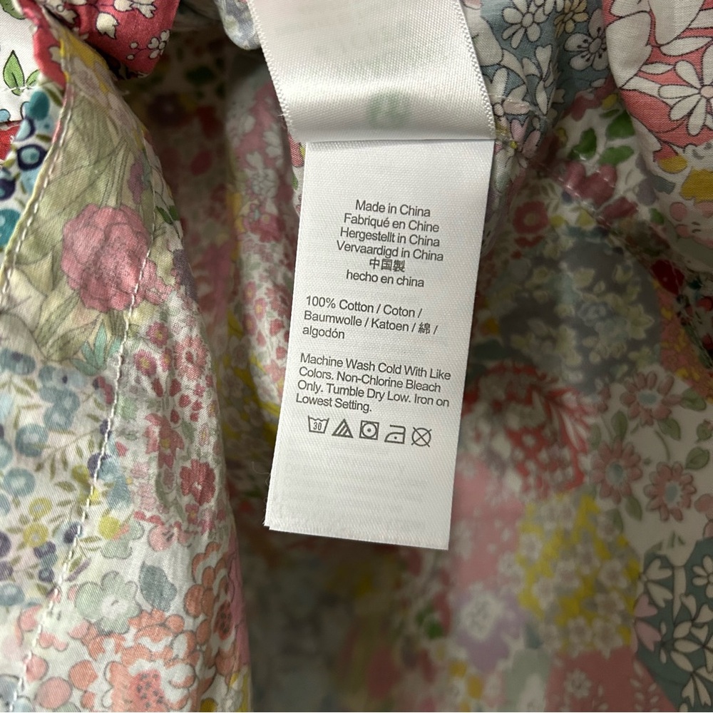 J Crew Classic Fit Short Puff Sleeve Top in Liberty Patchwork Dream Floral - Picture 10 of 12
